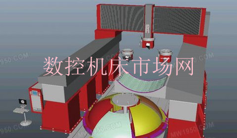 銑削激光切割五軸聯動復合加工機床 
